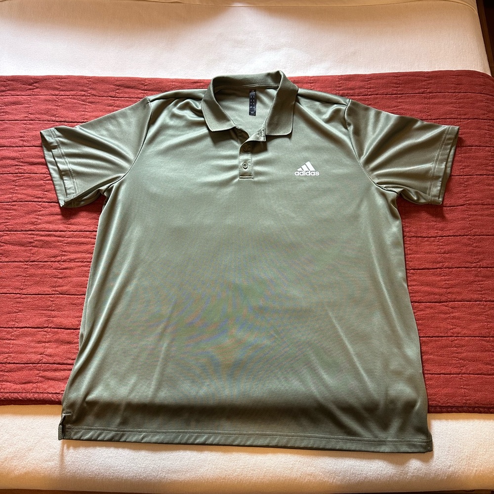 Adidas Men's Green Polo Shirt